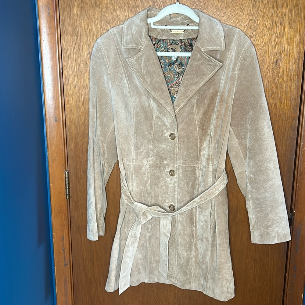 Women’s XL Wilson’s Leather Suede Trench Coat